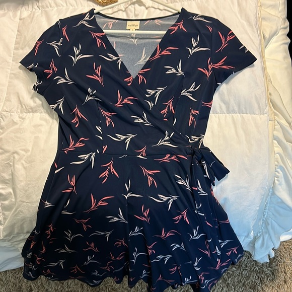 Kaleigh Dresses & Skirts - Kaleigh woman's dress with faux wrap, fit and flare. Size small.